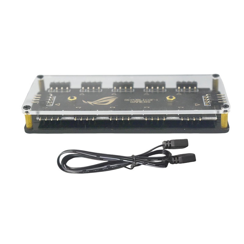 12V 4-pins RGB-hub, 1 naar 10  - Case Fan Controller recensie en prijs