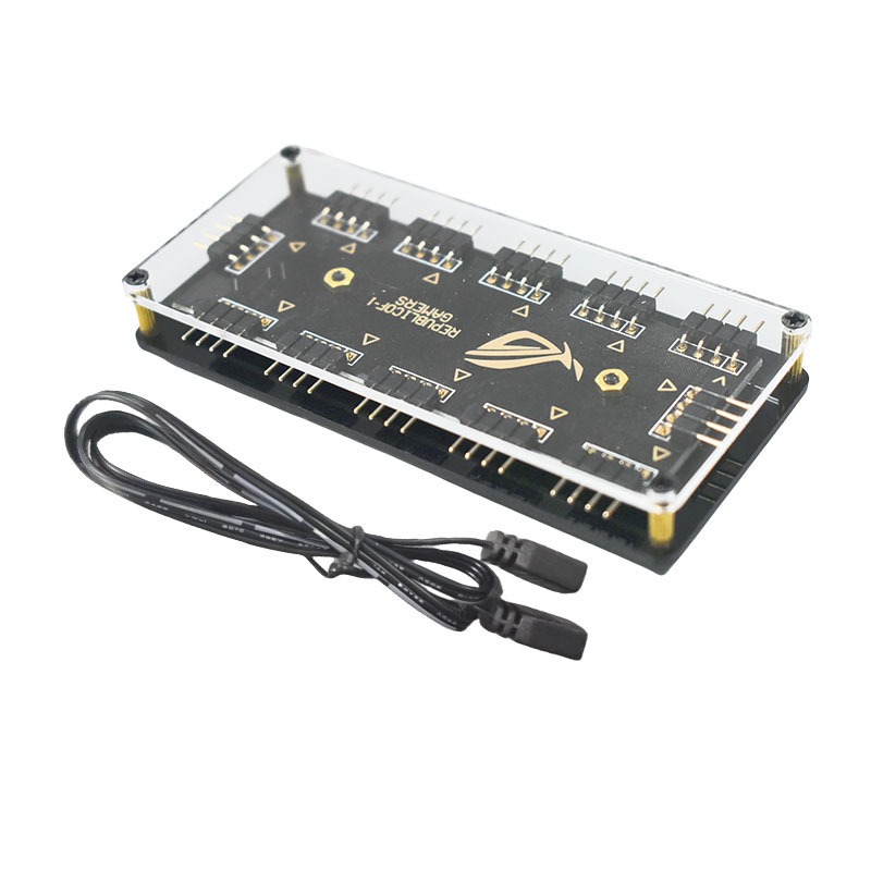12V 4-pins RGB-hub, 1 naar 10  - Case Fan Controller recensie en prijs